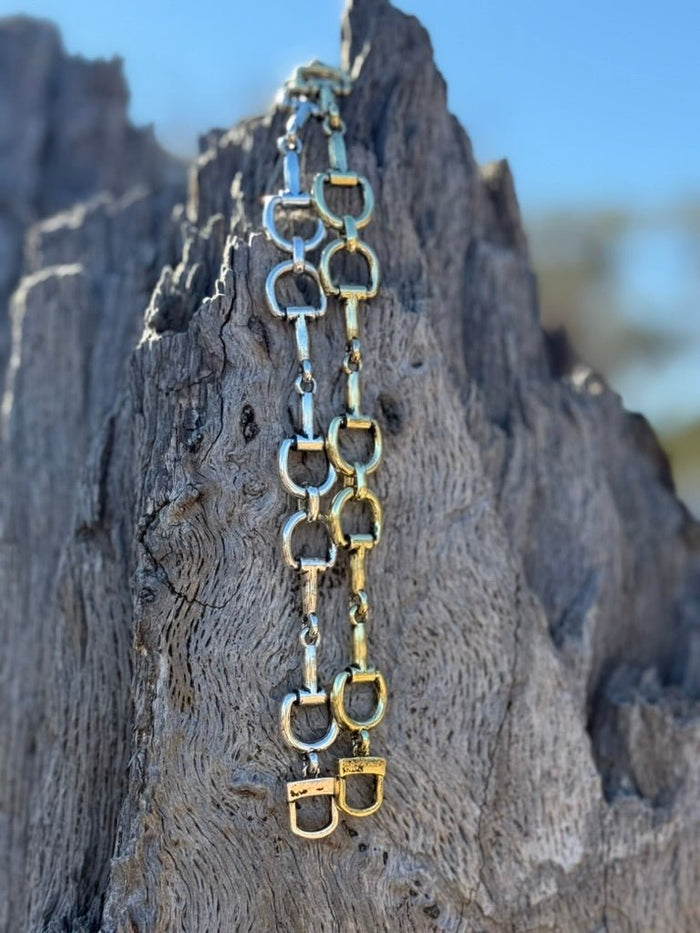 Gold Snaffle Bit Magnetic Bracelet