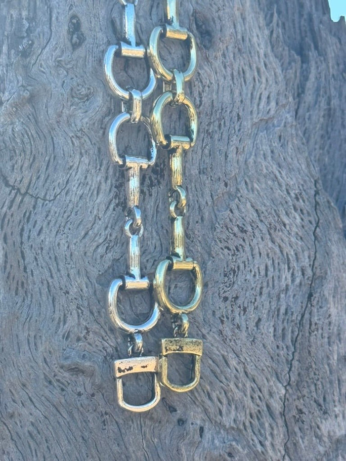 Gold Snaffle Bit Magnetic Bracelet