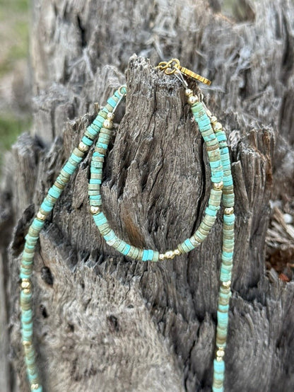 Turquoise Trail Heishi Beaded Bracelet