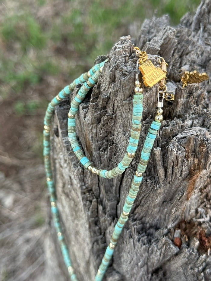 Turquoise Trail Heishi Beaded Bracelet