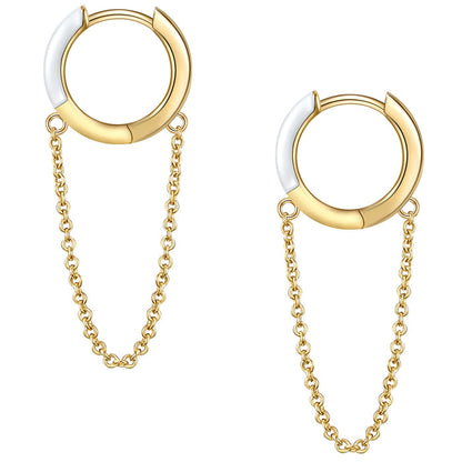 Goldene Creolen Emaille