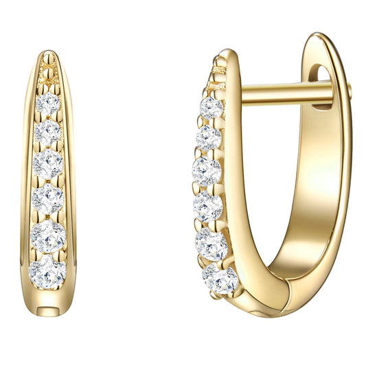 Goldene Creolen mit Zirkonia