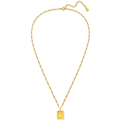 Goldene Figaro-Kette mit Palmen-Anhänger
