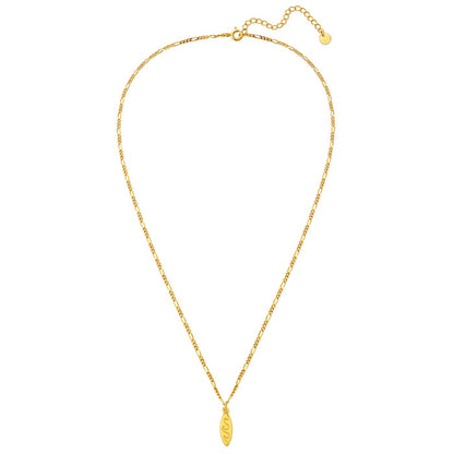 Goldene Figaro-Kette mit Surfbrett Anhänger