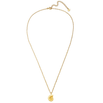 Goldene Gliederkette mit Anhänger Muschel