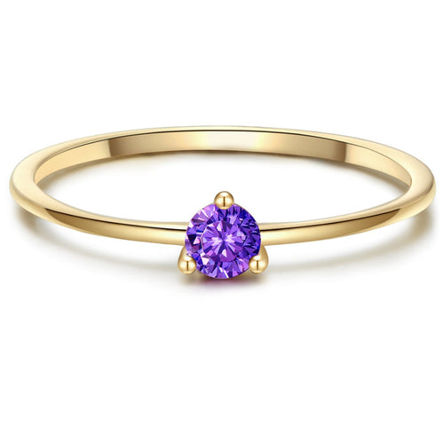 Goldener Ring mit Zirkonia