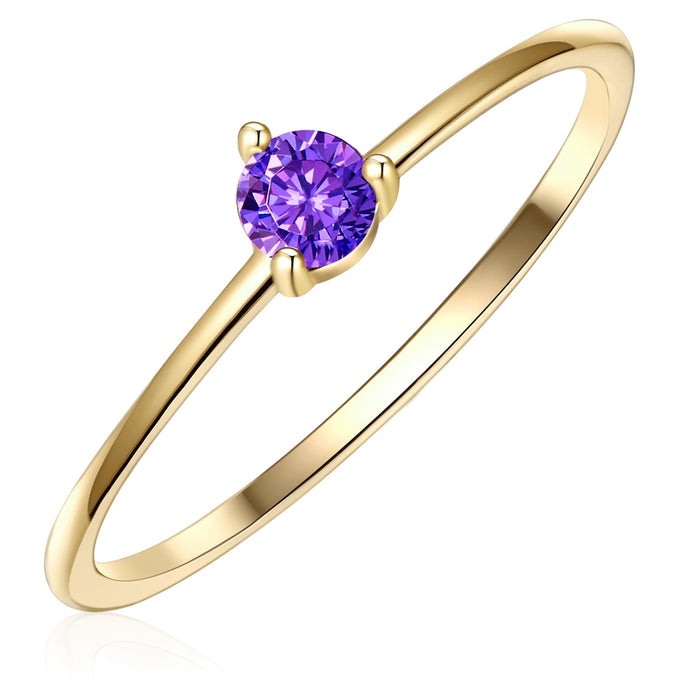 Goldener Ring mit Zirkonia