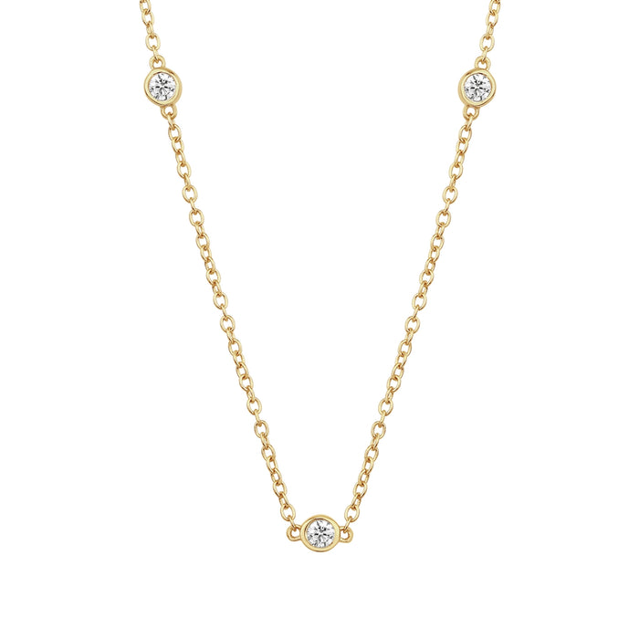 Goldfarbene Kette mit Topas-Anhänger