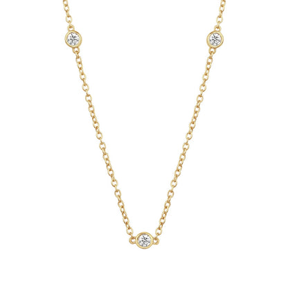Goldfarbene Kette mit Topas-Anhänger
