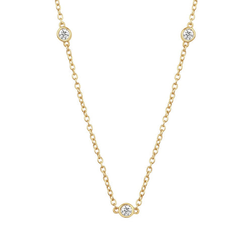 Goldfarbene Kette mit Topas-Anhänger