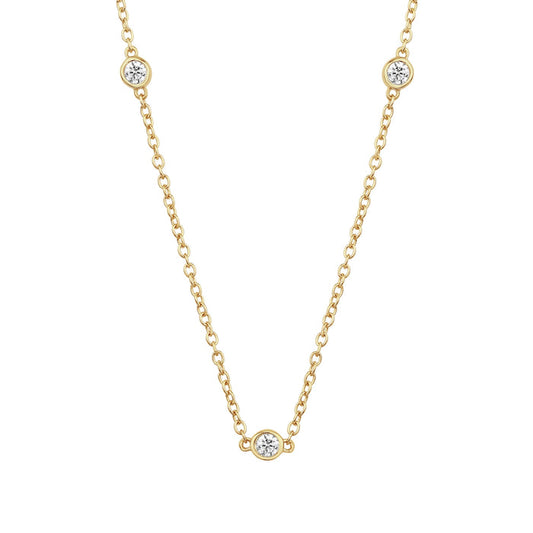 Goldfarbene Kette mit Topas-Anhänger