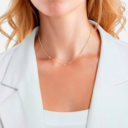 Goldfarbene Kette mit Topas-Anhänger