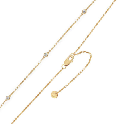 Goldfarbene Kette mit Topas-Anhänger