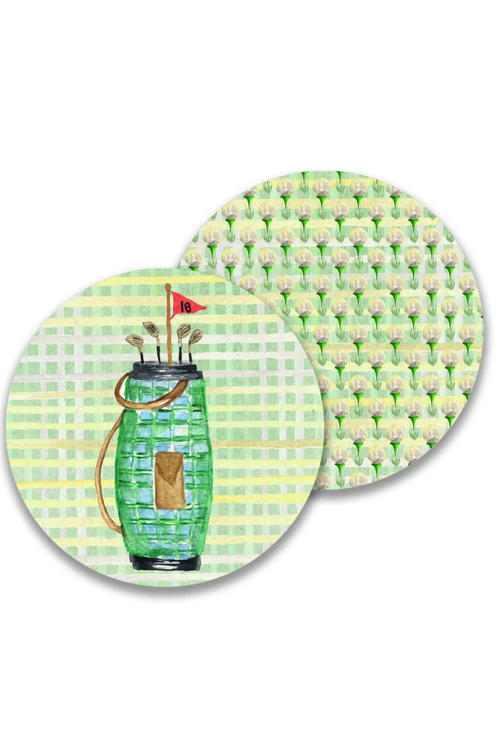 Golf Paper Drinking Coasters