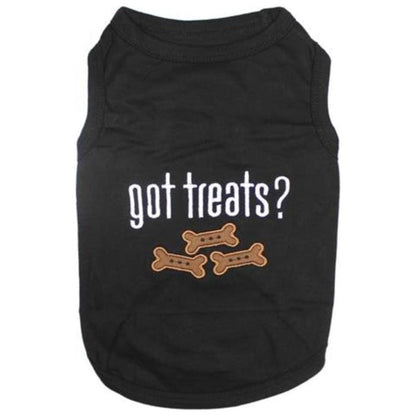 Parisian Pet Tee's MD Got Treats? Black Dog T-Shirt