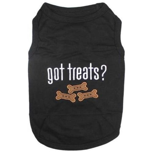 Parisian Pet Tee's MD Got Treats? Black Dog T-Shirt