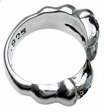 925 sterling silver hallmark stamp inside gothic claw ring band proving authenticity