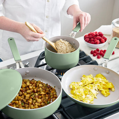 CC008531-001 - Dream GreenLife Dream 11 PC Cookware Set, Sage Green - Product Image 5