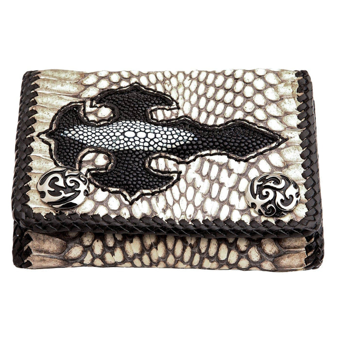 Cross Grey Snake Skin Leather Biker Wallet [4]