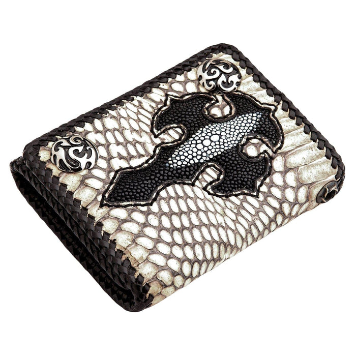 Cross Grey Snake Skin Leather Biker Wallet [6]