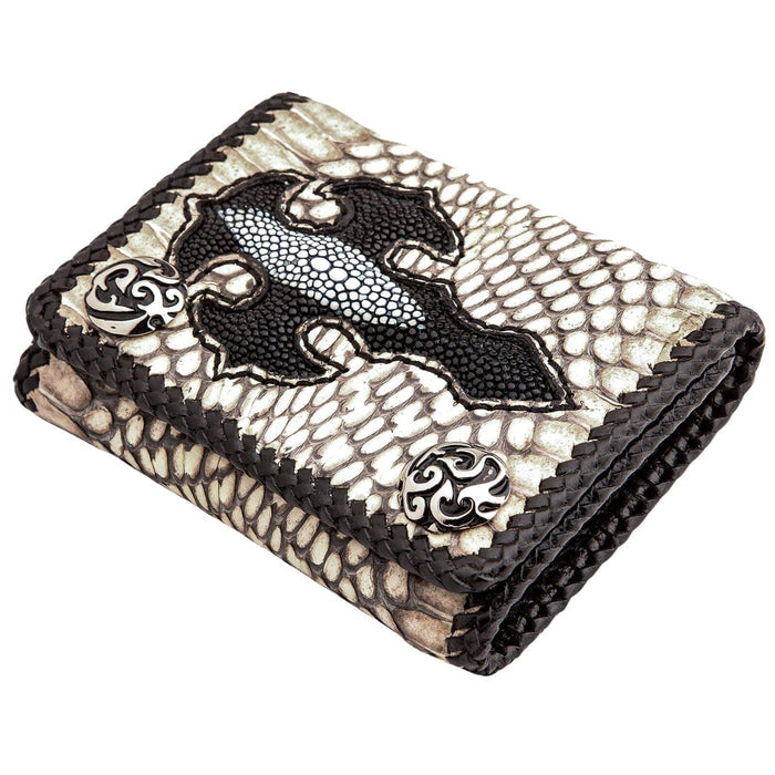 Cross Grey Snake Skin Leather Biker Wallet [5]