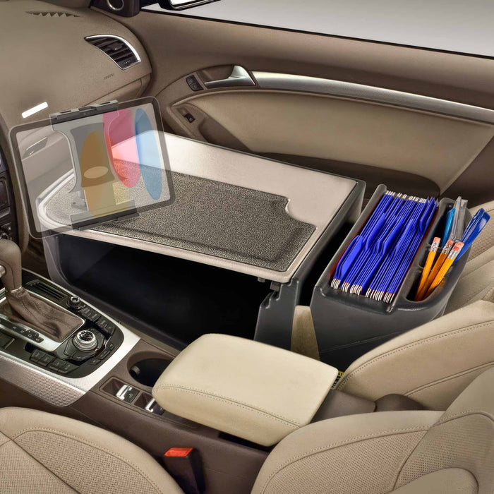 GripMaster Efficiency Car Desk with Slim-Grip® Ultra Pro Drill-Base Mount