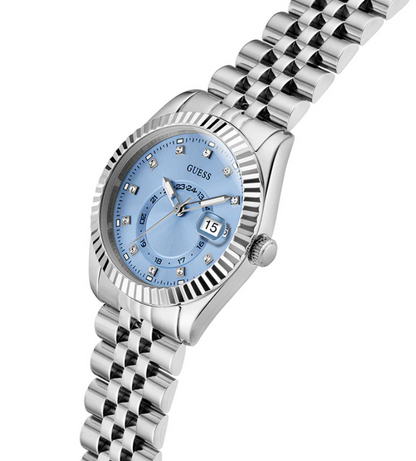 GUESS Ladies Silver Tone Multi-function - GW0936L1