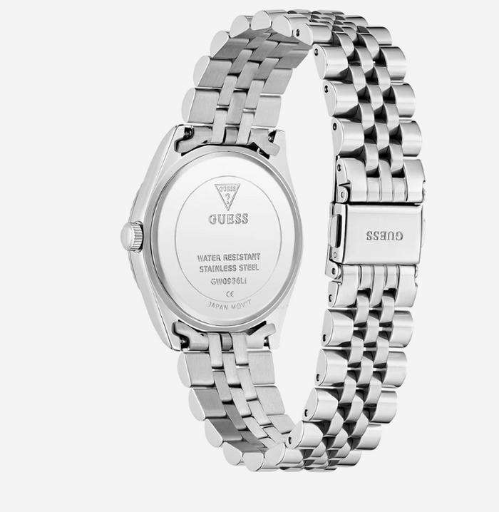 GUESS Ladies Silver Tone Multi-function - GW0936L1
