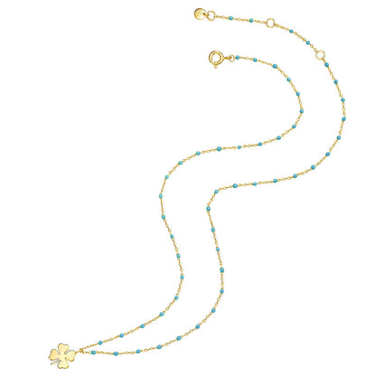Hals Kette mit Kleeblatt