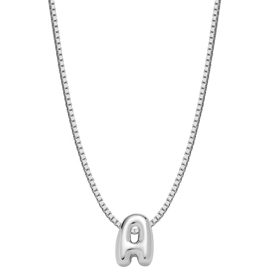 Halskette Bubble Letter A silber