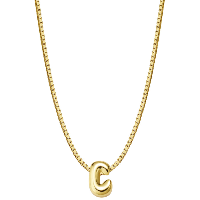 Halskette Bubble Letter C gold