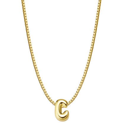 Halskette Bubble Letter C gold
