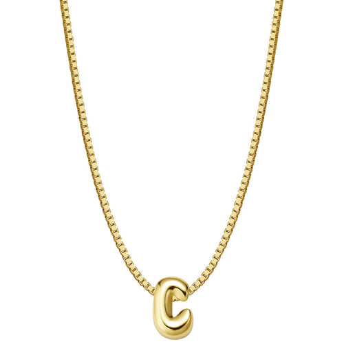 Halskette Bubble Letter C gold