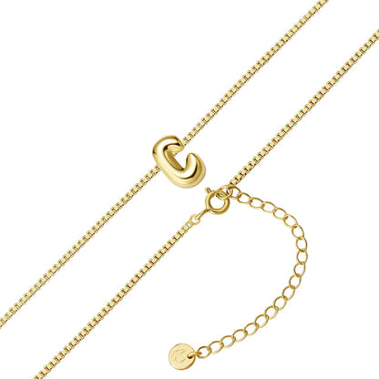 Halskette Bubble Letter C gold