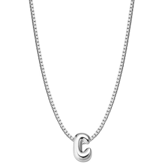 Halskette Bubble Letter C silber