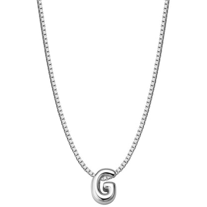 Halskette Bubble Letter G silber