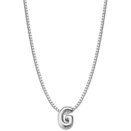 Halskette Bubble Letter G silber