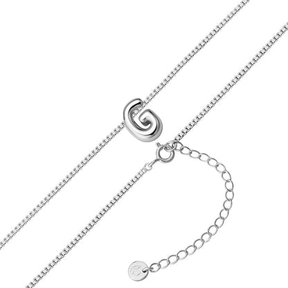 Halskette Bubble Letter G silber