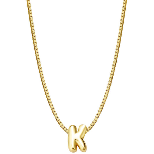 Halskette Bubble Letter K gold