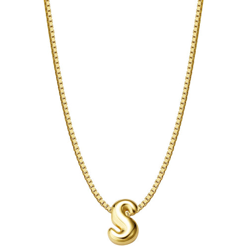 Halskette Bubble Letter S gold