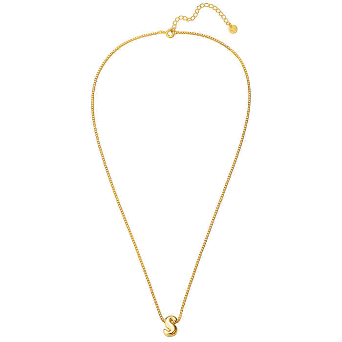 Halskette Bubble Letter S gold