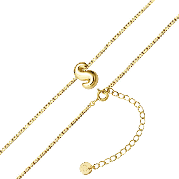 Halskette Bubble Letter S gold