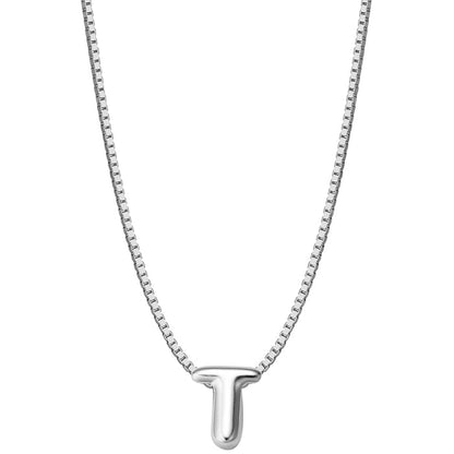 Halskette Bubble Letter T silber