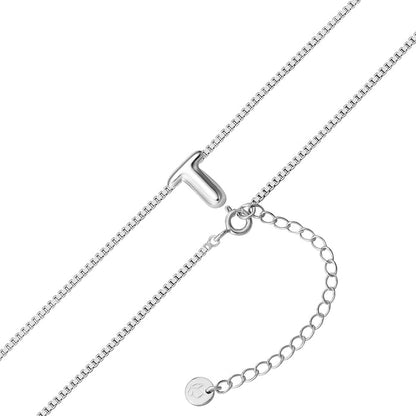 Halskette Bubble Letter T silber