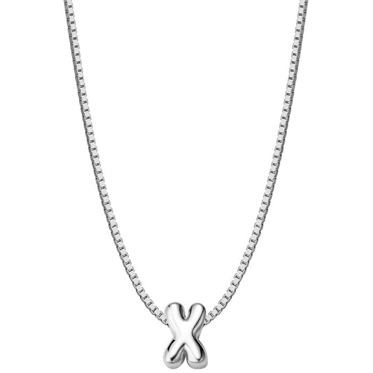 Halskette Bubble Letter X silber