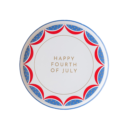 Bonjour Fête HAPPY 4TH OF JULY DESSERT PLATES