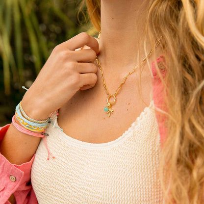 Harper Round Charm Chain Necklace