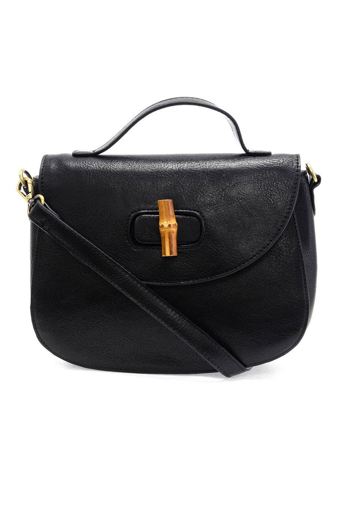 Hattie Bamboo Turnlock Top Handle Flap Crossbody