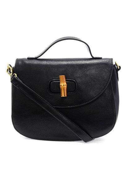 Hattie Bamboo Turnlock Top Handle Flap Crossbody