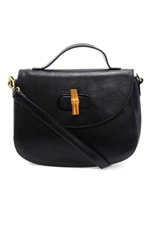 Hattie Bamboo Turnlock Top Handle Flap Crossbody